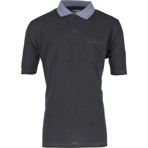 Kramp Original - Pólóing, unisex, pamut/poliészter, fekete/szürke, 4XL/50