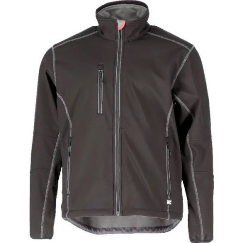 Softshell kabát, fekete/szürke, L, EU:52-54