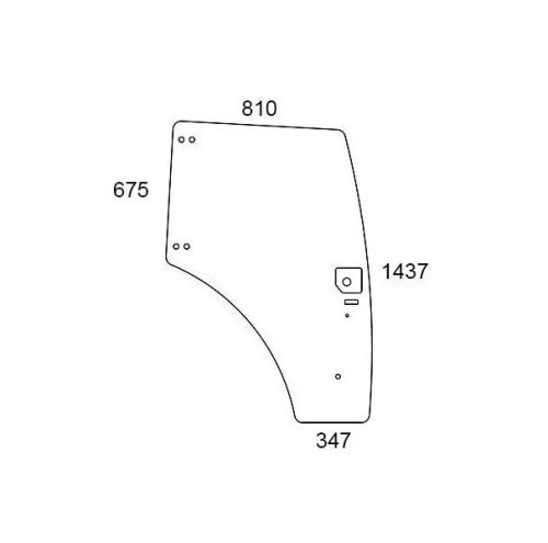Ajtóüveg jobb, New Holland (Alternatív)
