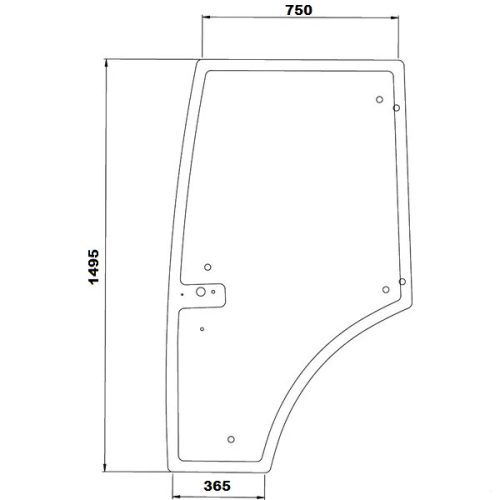Claas Ajtóüveg baloldali (Alternatív)