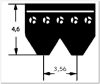 Ékszíj ( Alternatív ) L= 2580 mm