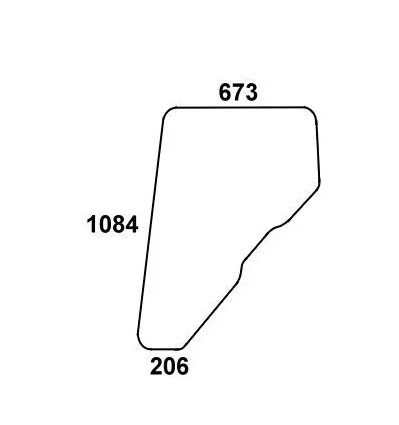 Ajtóüveg, jobb és bal, John Deere (Alternatív)