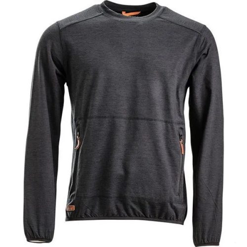 Kramp Active - Gyapjúpulóver, kereknyakú, antracit, 4XL