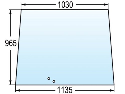 Első szélvédő, fix, John Deere (Alternatív)
