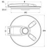 8170015 Csuklós tartályfedél Ø 457 mm