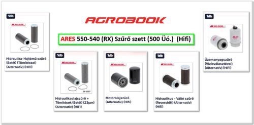 Ares 550-540 (RX) Szűrő szett (500 Üó.) (Hifi)