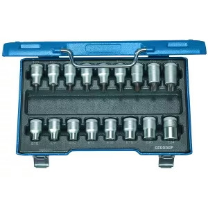 Dugókulcskészlet, torx 1/2 17 részes