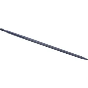 Loader tine, straight, star section 35x1100mm, pointed tip with M22x1.5mm nut, black