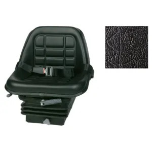 PVC seat, black, mechanically sprung, with belt, GT50 M20 Cobo