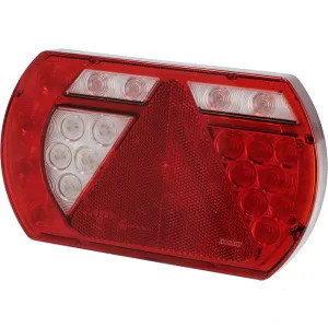 Multifunkciós bal hátsó LED-es lámpa, SMART, 12 V, 236x140x24, 3 mm, 5-tűs bajonett