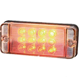 Multifunkciós hátsó LED lámpa, téglalap, 12-24 V, 107, 4x46, 7x23 mm, 5-tűs