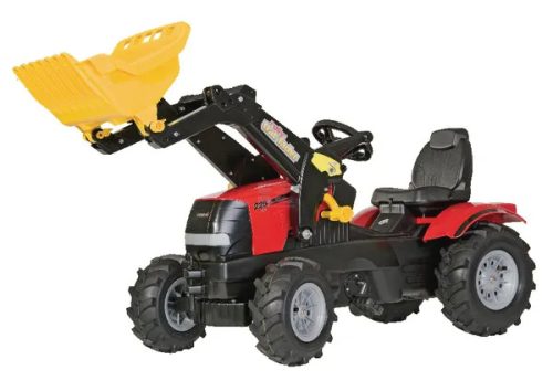 Pedálos traktor homlokrakodóval, Case IH Puma, levegős abroncsokkal, 3 éves kortól, Rolly Toys rollyFarmtrac