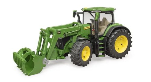 John Deere 7R homlokrakodóval