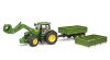 John Deere 7R 350 homlokrakodóval és pótkocsival