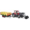 U03198 Case IH Optum 300 CVX homlokrakodóval és pótkocsival