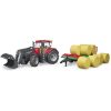 U03198 Case IH Optum 300 CVX homlokrakodóval és pótkocsival